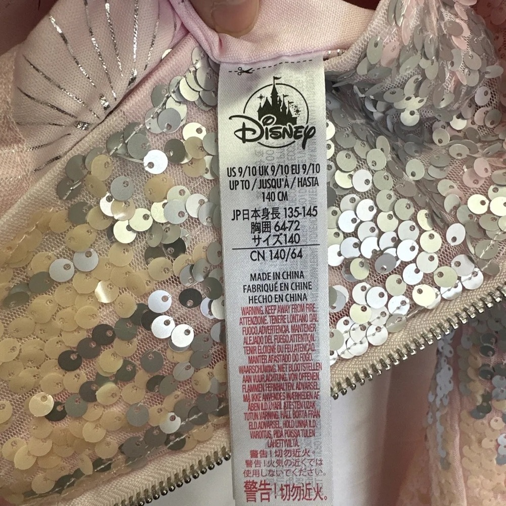 Disney Princess ombré sequins jacket girls 9/10 - Picture 4 of 5